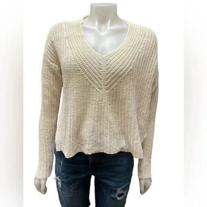 💥HOST PICK💥 Eileen Fisher V  Neck Organic Cotton Sweater Size Small